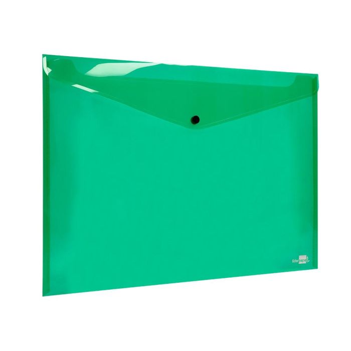 Carpeta Liderpapel Dossier Broche 44243 Polipropileno Din A3 Verde Translucido 10 unidades