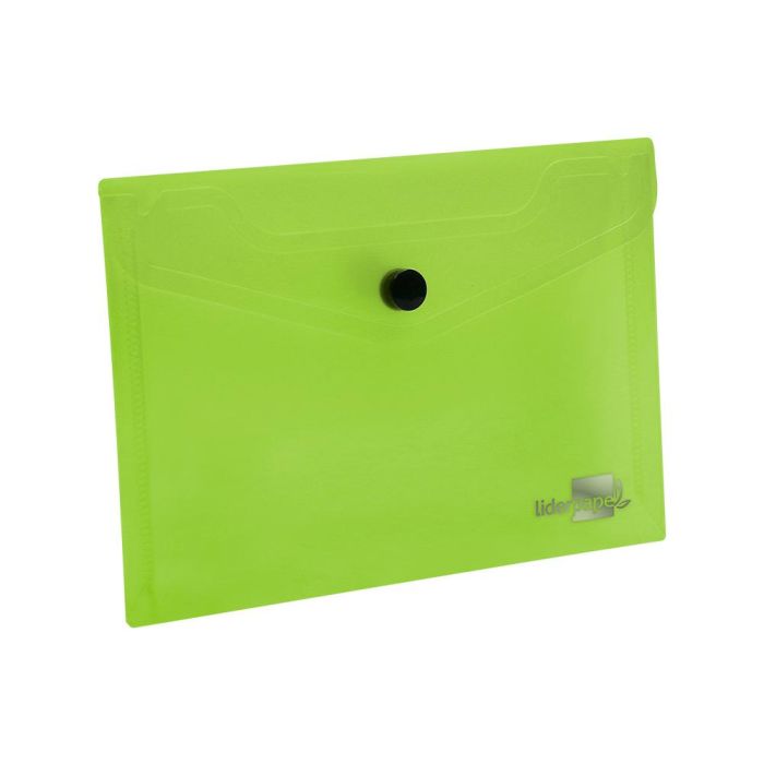 Carpeta Liderpapel Dossier Broche 44233 Polipropileno Din A6 Verde Translucido 12 unidades 1