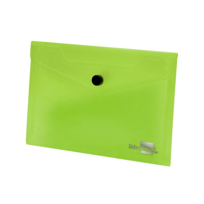 Carpeta Liderpapel Dossier Broche 44233 Polipropileno Din A6 Verde Translucido 12 unidades