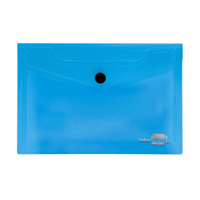 Carpeta Liderpapel Dossier Broche 44222 Polipropileno Din A7 Azul Translucido 12 unidades 2