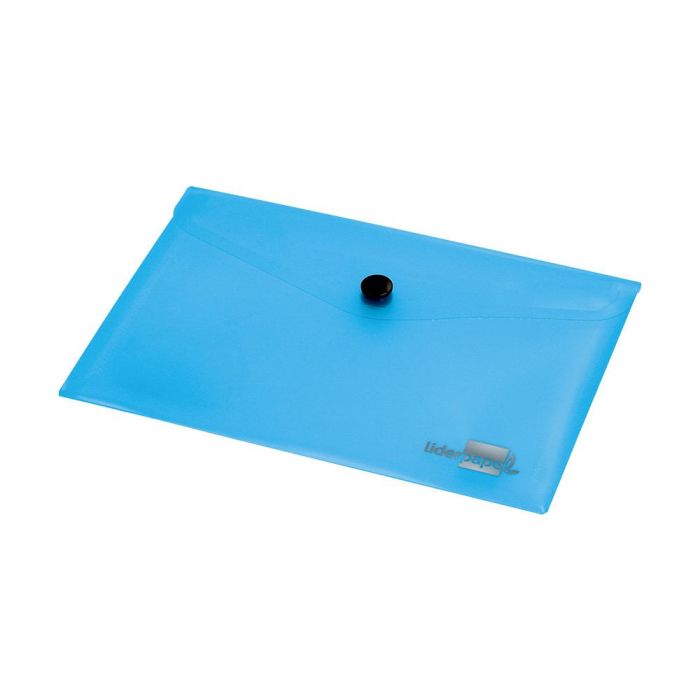 Carpeta Liderpapel Dossier Broche 44222 Polipropileno Din A7 Azul Translucido 12 unidades 5
