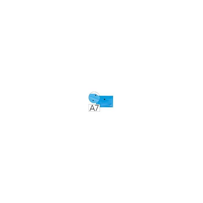 Carpeta Liderpapel Dossier Broche 44222 Polipropileno Din A7 Azul Translucido 12 unidades 1