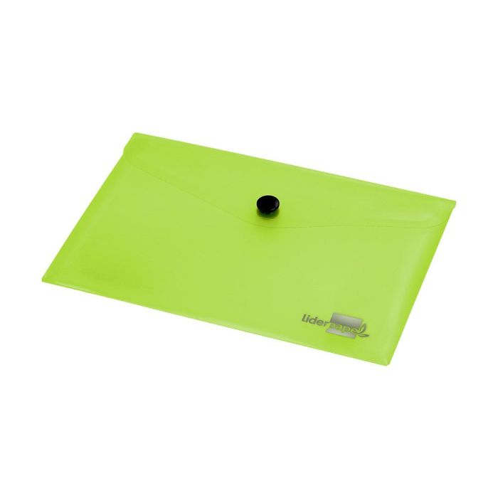 Carpeta Liderpapel Dossier Broche 44223 Polipropileno Din A7 Verde Translucido 12 unidades 1
