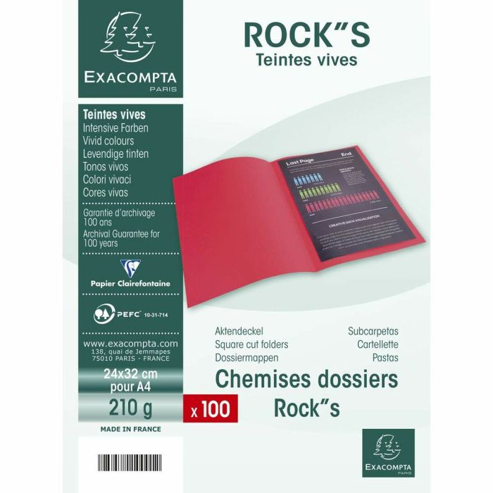 Subcarpeta Exacompta Rock's Menta A4 (100 Unidades) 1