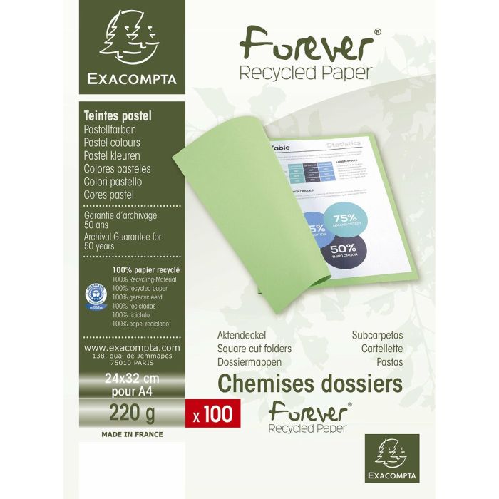 Subcarpeta Exacompta Forever Gris A4 100 Piezas 1