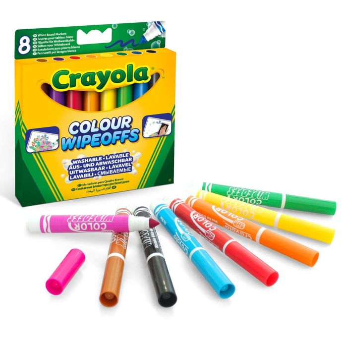 8 Rotuladores Lavables Para Pizarra Blanca 03-8223 Crayola