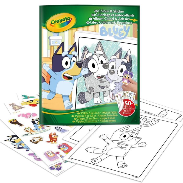 Libro Para Colorear + Stickers Bluey 04-2664 Crayola