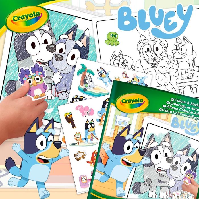 Libro Para Colorear + Stickers Bluey 04-2664 Crayola 4