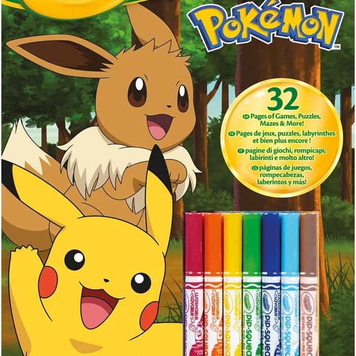 Libro Actividades Pokemon 7 Rotuladores 04-2746 Crayola