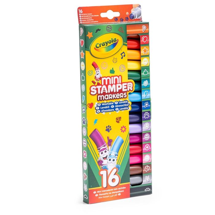 16 Mini Rotuladores Estampadores Emoji 58-8741 Crayola 1