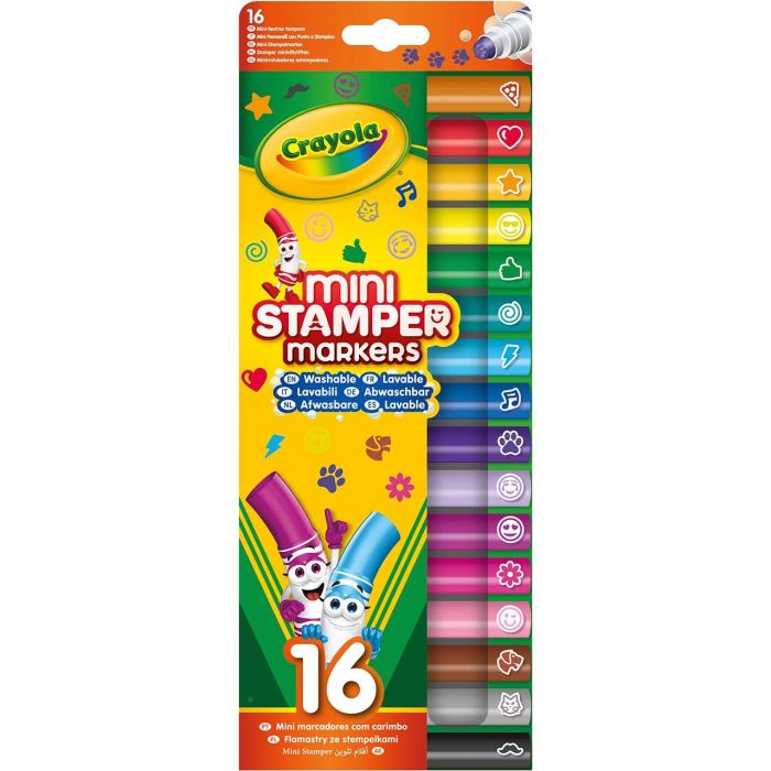 16 Mini Rotuladores Estampadores Emoji 58-8741 Crayola 2