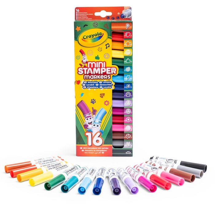 16 Mini Rotuladores Estampadores Emoji 58-8741 Crayola