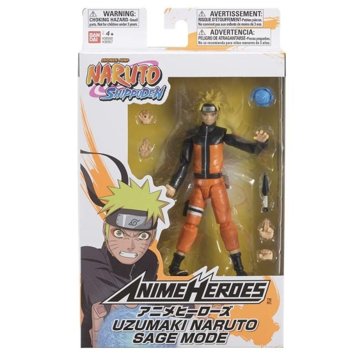 Figura Articulada Naruto Anime Heroes - Uzumaki Naruto Sage Mode 17 cm 7