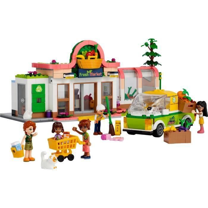 LEGO Amigos 41729 Tienda de comestibles biológicos, juguete de supermercado, con camiones y mini-poupées 1