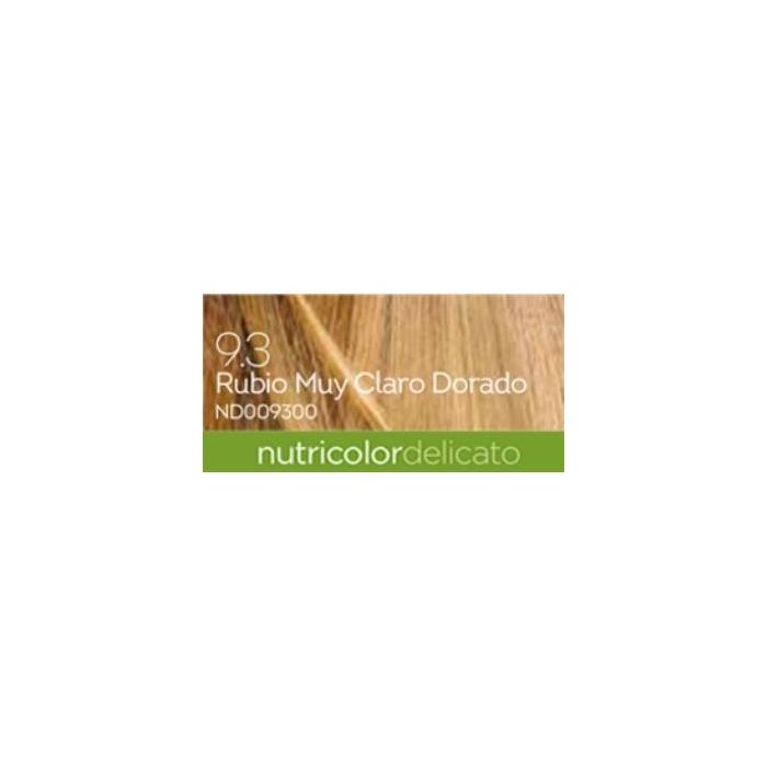 BIOKAP Tinte Rubio Muy Claro Dorado 140ml 9.3 Delicato para el cabello con ingredientes vegetales que cubren canas