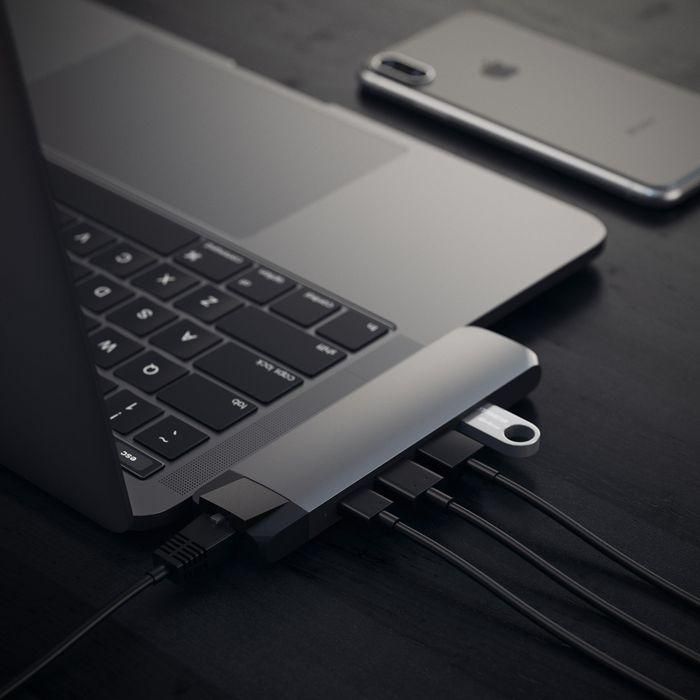 Satechi TYPE-C PRO HUB ADAPTER, HDMI 4K, USB 3.0, Micro SD, for MacBook Pro 13” and 15” models 5 Satechi TYPE-C PRO HUB ADAPTER, HDMI 4K, USB 3.0, Micro SD, for MacBook Pro 13” and 15” models 5