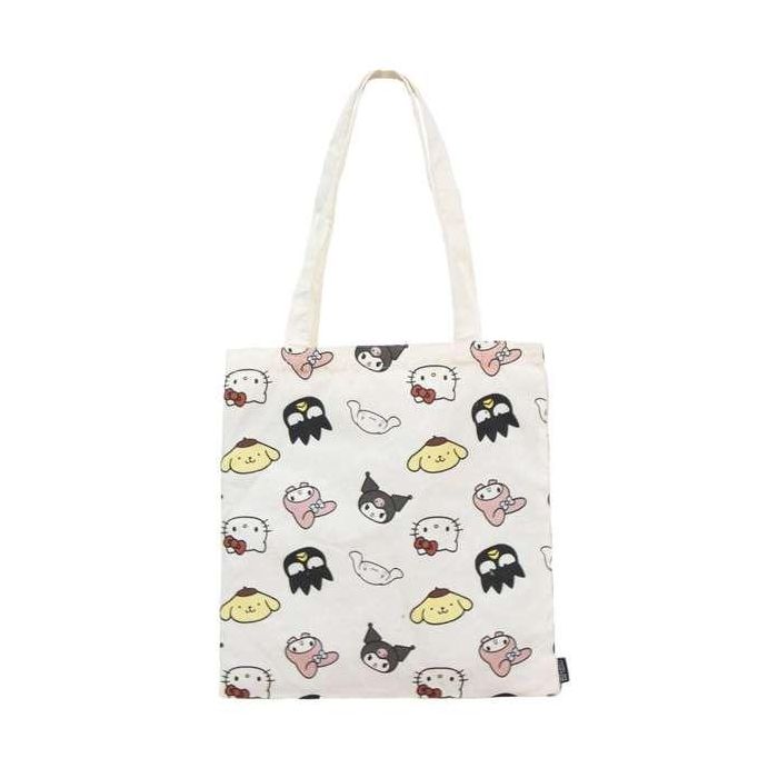 CERDÁ Bolsa Shopping Hello Kitty and Friends - Tote Bag de Poliéster y Algodón 38x40x4cm