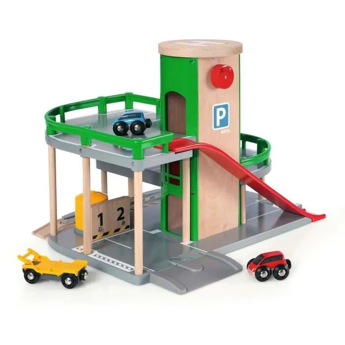 Brio World 33204 Garage Rail / Road para conectar carriles y carreteras, para coches, a partir de 3 años 4