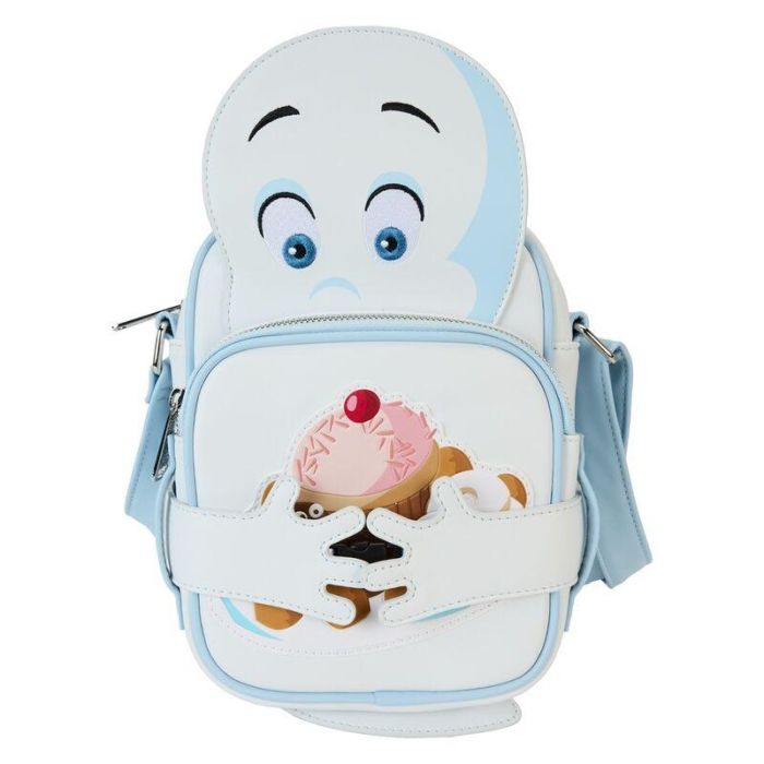 Loungefly Bolso Casper The Friendly Ghost Convertible Piel Vegana con Monedero Desmontable y Detalles Fosforescentes