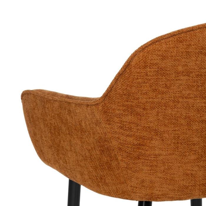 Silla Marrón Tejido-Metal Contract 61 X 59,50 X 83 cm