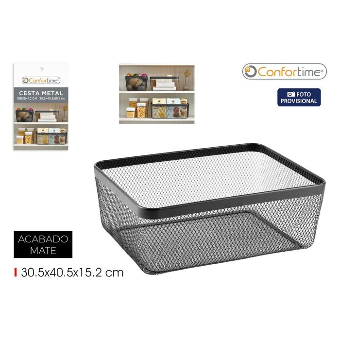 Cesta de metal para organización 30.5 x 40.5 x 15.2 cm - Inde (6 Unidades) Cesta de metal para organización 30.5 x 40.5 x 15.2 cm - Inde (6 Unidades)