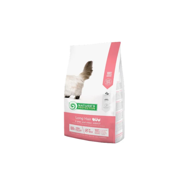 Nature's Protection Cat Adult Long Hair Aves De Corral 400 gr