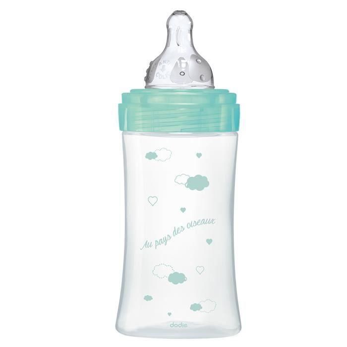 DODIE Botella anticólicos Iniciación + VIDRIO 3 velocidades flujo 2 - 270ml - VERT BIRDS 2 DODIE Botella anticólicos Iniciación + VIDRIO 3 velocidades flujo 2 - 270ml - VERT BIRDS 2
