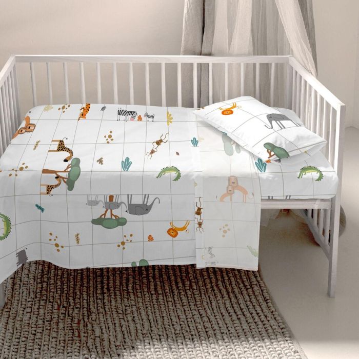 Juego de Sábanas HappyFriday HF Mini Savanna Multicolor Cuna de Bebé 2 Piezas 3 Juego de Sábanas HappyFriday HF Mini Savanna Multicolor Cuna de Bebé 2 Piezas 3