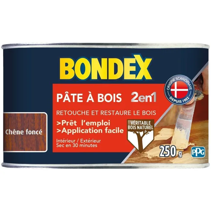 Bondex Masilla para madera roble oscuro 2 en 1 XYL3261544204836 250 g 0 Bondex Masilla para madera roble oscuro 2 en 1 XYL3261544204836 250 g 0