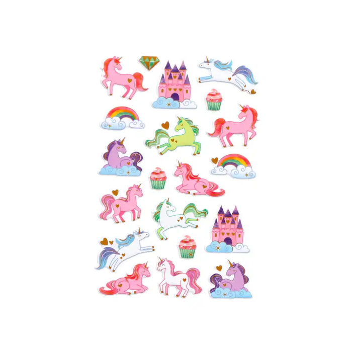 Imaginovo Pegatinas Unicornios Magic Dreams Pastel con Relieve 190x105 mm 3