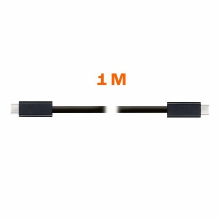 Cable USB-C a USB-C PcCom Essential Negro 1 m 1