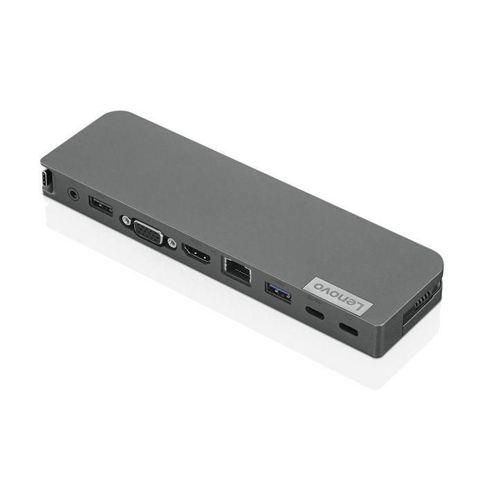 Lenovo Mini Estación de Acoplamiento USB-C - Salidas HDMI/VGA, RJ-45 (Red), 2x USB-A, Audio 3.5mm - Compatible con 4K y HD 1