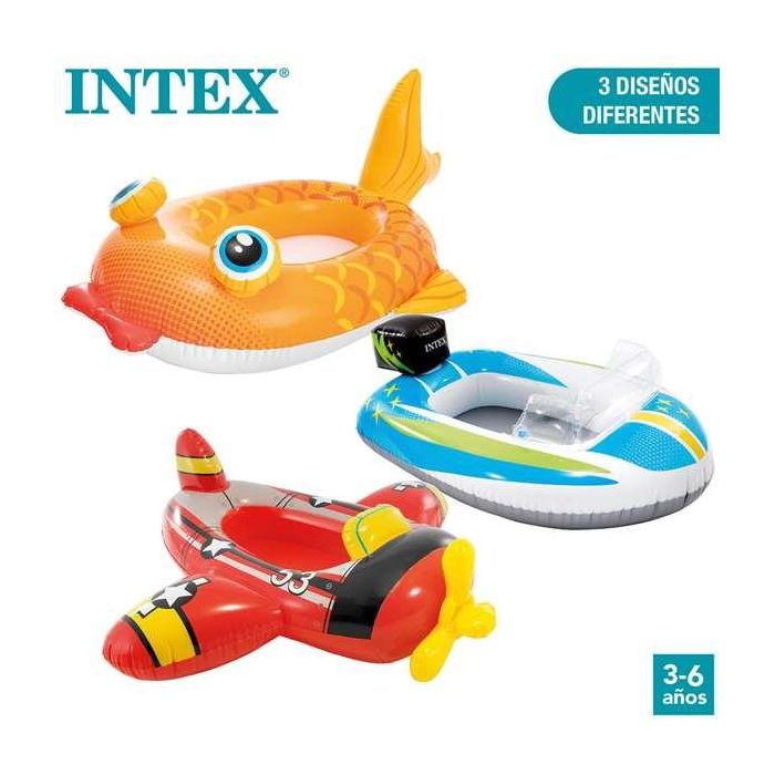Intex Barca Hinchable para Niños (Pez 132x94 cm) (Coche 74x109 cm) (Avion 119x114 cm) de 3 a 6 Años - Modelos Surtidos 2