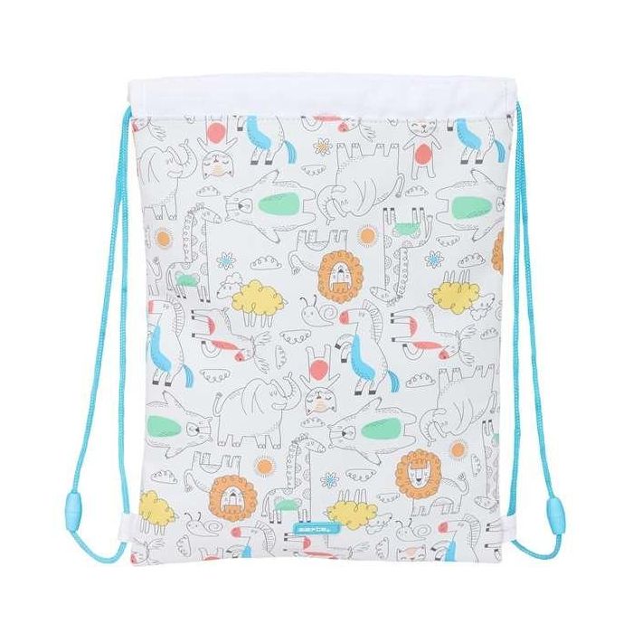 Bolsa Mochila con Cuerdas Safta Zoo Beige 26 x 34 x 1 cm 0 Bolsa Mochila con Cuerdas Safta Zoo Beige 26 x 34 x 1 cm 0