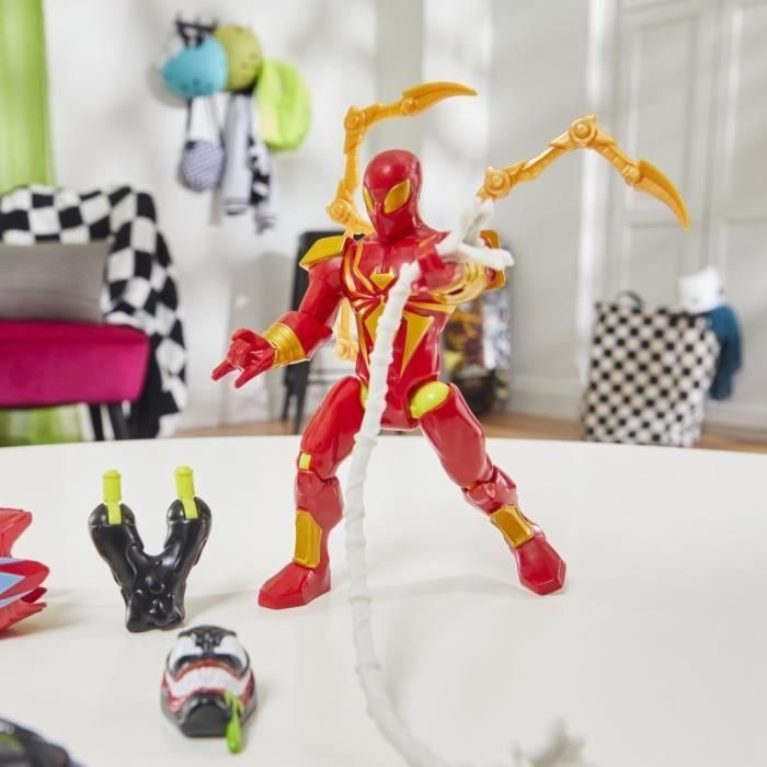 MixMashers Iron Spider Deluxe, figura personalizable de 12 cm para mezclar y combinar con accesorios, Marvel, a partir de 4 años 5