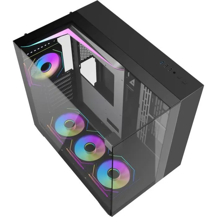 Darkflash TH285 Caja para PC Semitorre ATX Negra con 4 Ventiladores 120 mm A-RGB