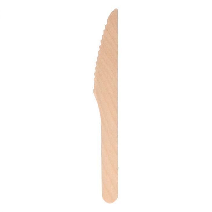 Cuchillo madera 16cm marrón -100u-