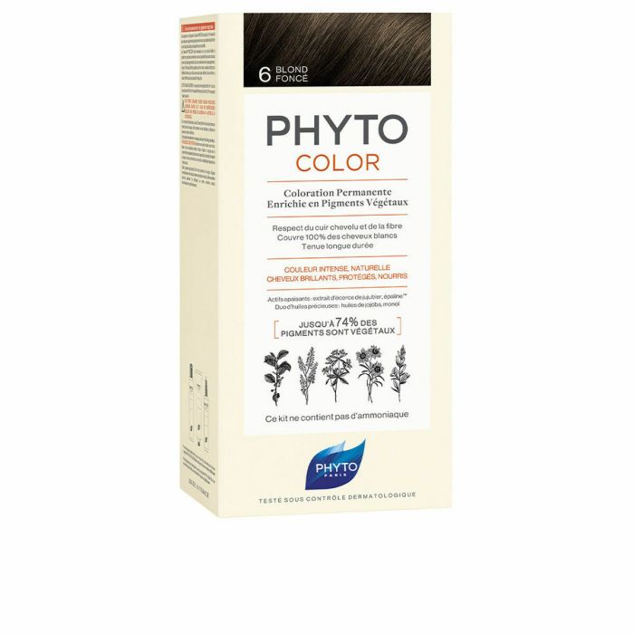 Phytocolor #6-rubio oscuro 4 u