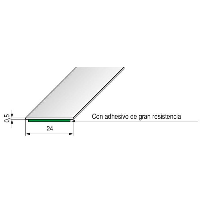 FBS Iana Perfil Embellecedor Acabado Cromo Ancho 24, Flexible y Curvable, Espesor 0.5mm, Rollo 25 metros 1 FBS Iana Perfil Embellecedor Acabado Cromo Ancho 24, Flexible y Curvable, Espesor 0.5mm, Rollo 25 metros 1