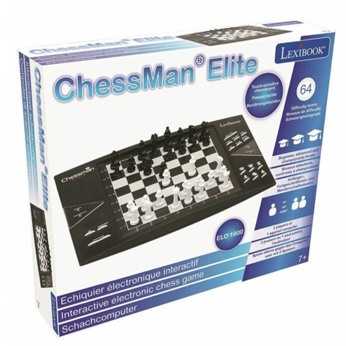 Juego de Mesa Chessman Elite Lexibook CG1300 Negro/Blanco (Portugués, Francés, Inglés, Español, Italiano) (1 Pieza) 1