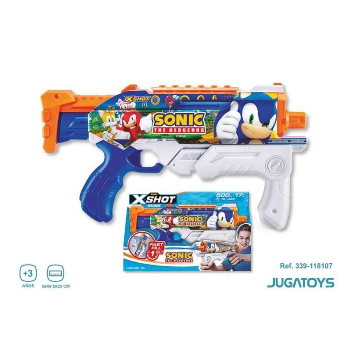 Pistola de agua X-Shot Sonic Skins Hyperload carga rápida, 35x6'5x23cm 1