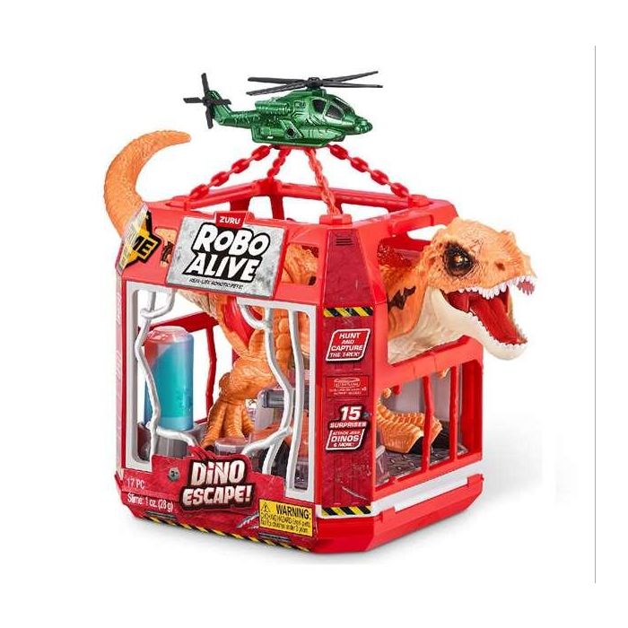 Dinosaurio Robo Alive Dino Escape luces y sonidos Playset de jaula con slime y accesorios 30 x 40 cm 2