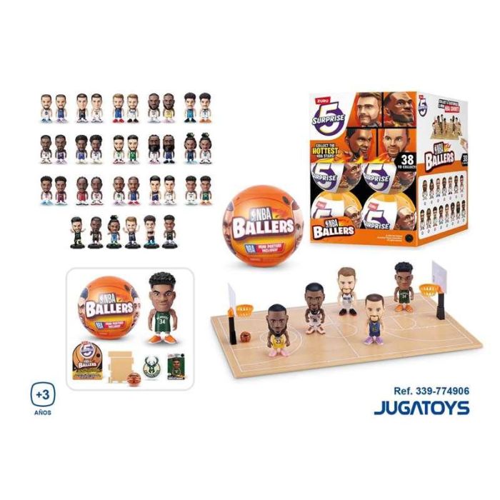 Bola sorpresa con figura jugador NBA 9'5x9'5x9'5cm - Modelos surtidos 1