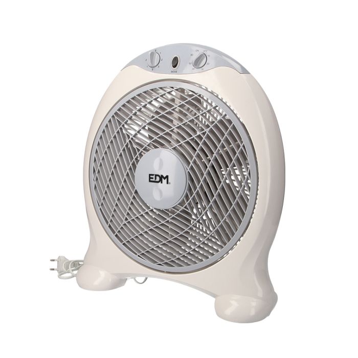 Ventilador box fan. color blanco/gri. potencia: 45w aspas: ø30,5cm 38,5x13x46cm edm 1