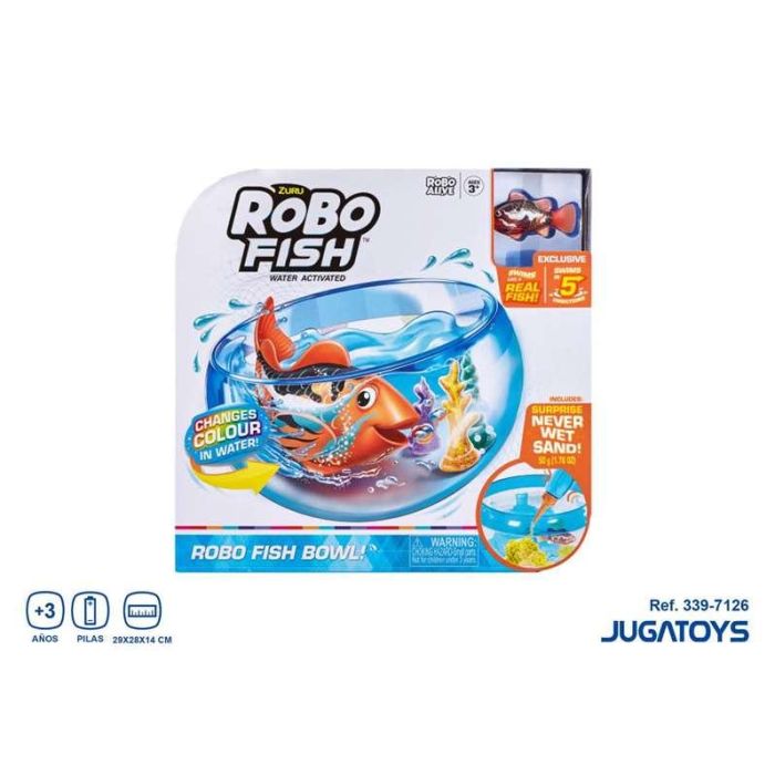 Acuario Robofish, incluye arena mágica y un pez exclusivo 29X28X14 cm 1