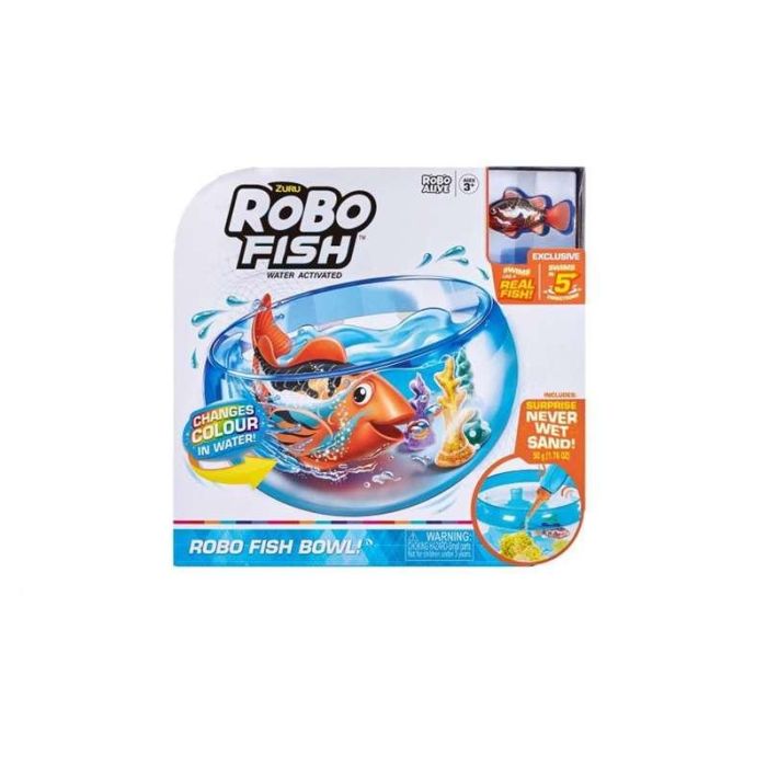 Zuru Acuario Robofish con Arena Mágica y Pez Exclusivo, Emite Sonidos, Incluye 2 Pilas LR44, 29x28x14 cm