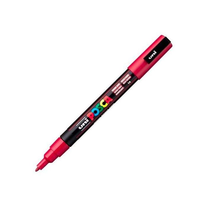 Posca Marcador Pc-3M Punta Cónica 0,9 - 1,3 mm Rojo Oscuro Posca Marcador Pc-3M Punta Cónica 0,9 - 1,3 mm Rojo Oscuro