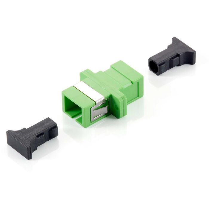 EQUIP 156144 Conector SC/APC Singlemode Simplex Monomodo Verde para Fibra Óptica - Paquete de 12 Unidades