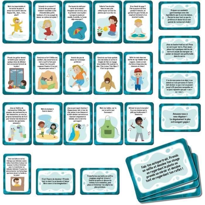 Juego de cartas "Mantenerse ocupado cuando llueve" - Juego educativo - HABILIDADES PARA LA VIDA - Tarjetas ilustradas 1 Juego de cartas "Mantenerse ocupado cuando llueve" - Juego educativo - HABILIDADES PARA LA VIDA - Tarjetas ilustradas 1