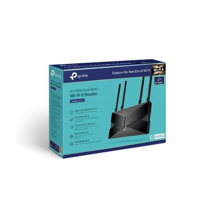 TP-Link Dual-Core CPU, 1x Gbit WAN, 4 x Gbit LAN, 802.11ax, 2.4 + 5 GHz, 574 + 1201 Mbps, 260.2 x 135.0 x 38.6 mm 8 TP-Link Dual-Core CPU, 1x Gbit WAN, 4 x Gbit LAN, 802.11ax, 2.4 + 5 GHz, 574 + 1201 Mbps, 260.2 x 135.0 x 38.6 mm 8